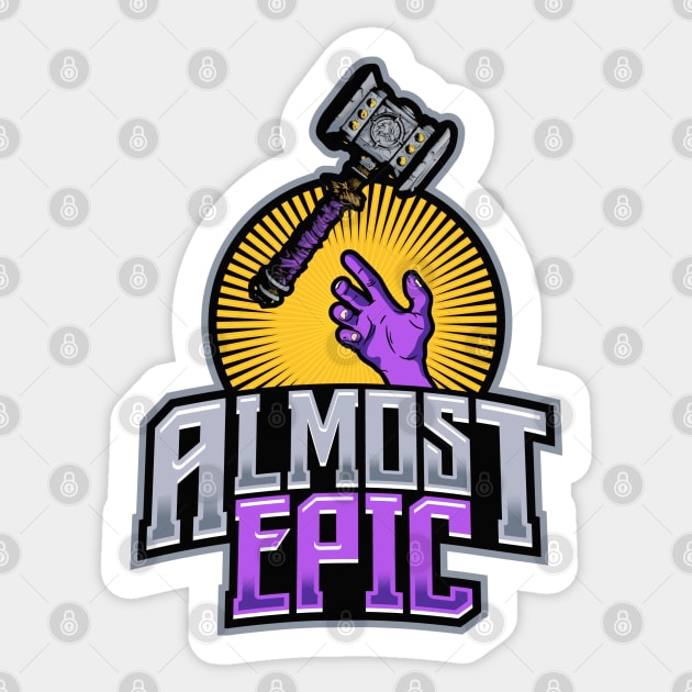 Almost Epic Logo Sticker by humbulb